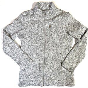 Marc New York Size S Marled Knit Fleece Jacket Full Zip Mock Neck Pockets